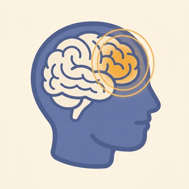 Illustration of the prefrontal cortex